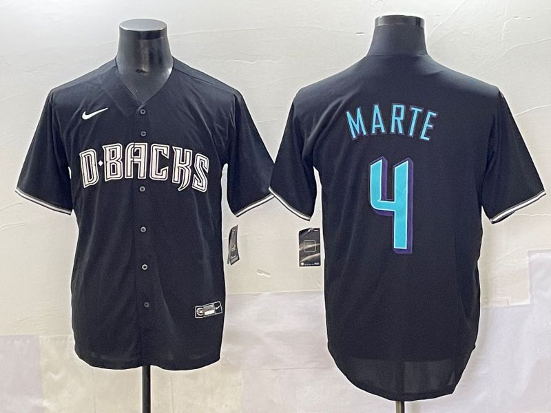 Men Arizona Diamondback 4 Marte Black Joint Name 2025 Nike MLB Jersey style 31